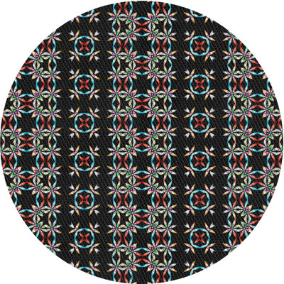 Tapis gris/noir tissé à la machine