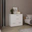 Commode, 4 tiroirs, 4 pieds, blanc
