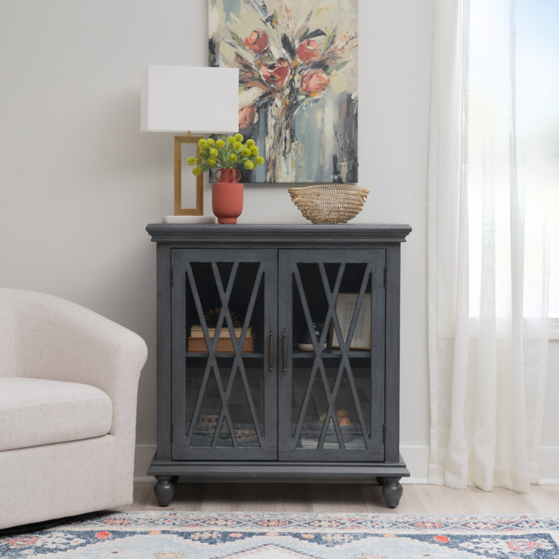 Armoire 2 portes Elliann Grey, Gris