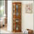 Gorgeous Corner Curio Cabinet With Adjustable Glass Shelves And Mirrored Back, Ideal For Displaying Treasured Items.-1051739930