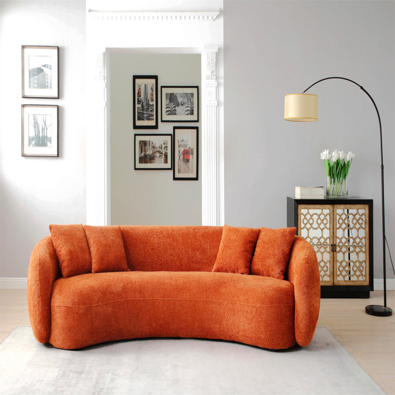 Canapé modulaire incurvé 102 po, Orange