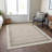 Machine Washable Indoor/Outdoor Christain ACN1402 Ivory Rug-109530233