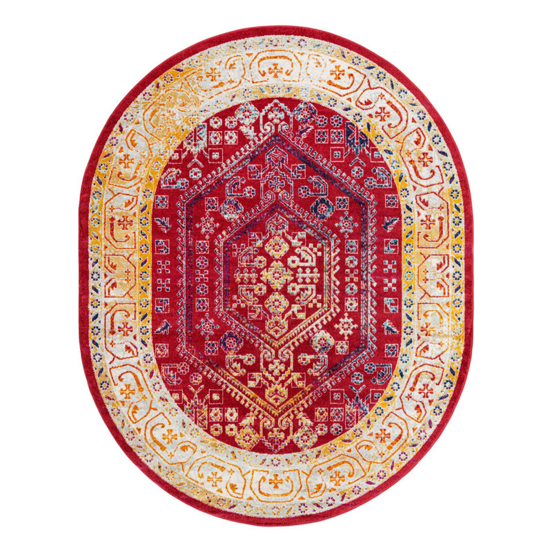 Aurelia Oriental Indoor Rug, Oval 7'10" x 10'