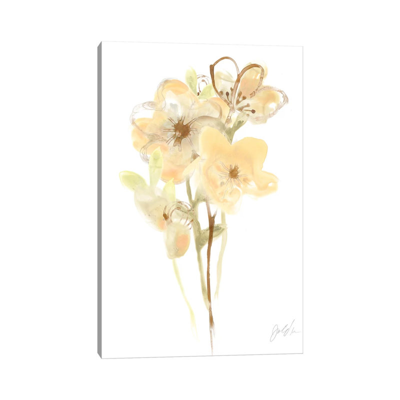 Apricot Dusk II by June Erica Vess - Wrapped Canvas Painting, 20.32 cm H x 30.48 cm W