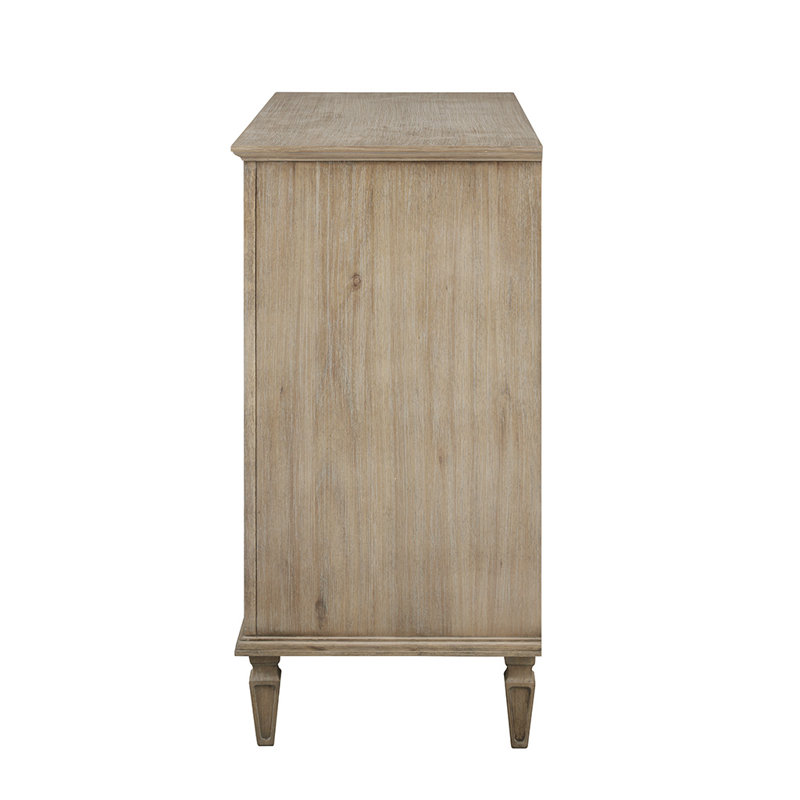 Petite commode Victoria avec design d'inspiration française et tiroirs pleine extension
