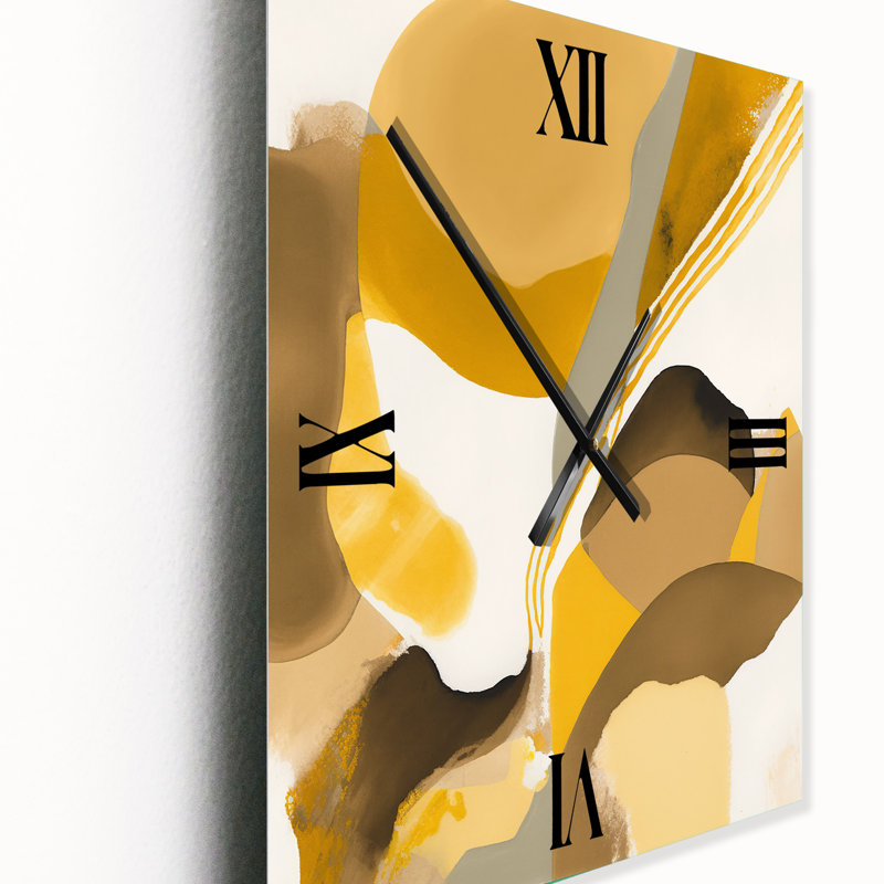 Jerney - Horloge murale abstraite à encre liquide, Moyen