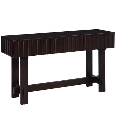 52" Storage Table With Solid Wood Legs, . Versatile For Living Room, Entryway & Bedroom 52 Inch Console Storage, Mid Century . Fits Room