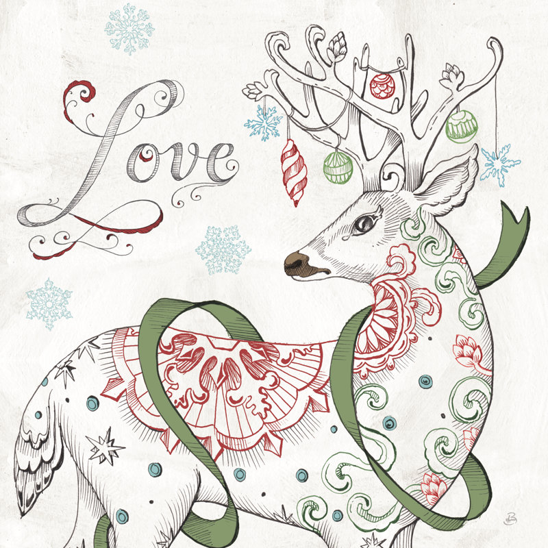 Christmas Season V by Daphne Brissonnet - Wrapped Canvas Painting, 76cm H x 51cm W x 3.8cm D