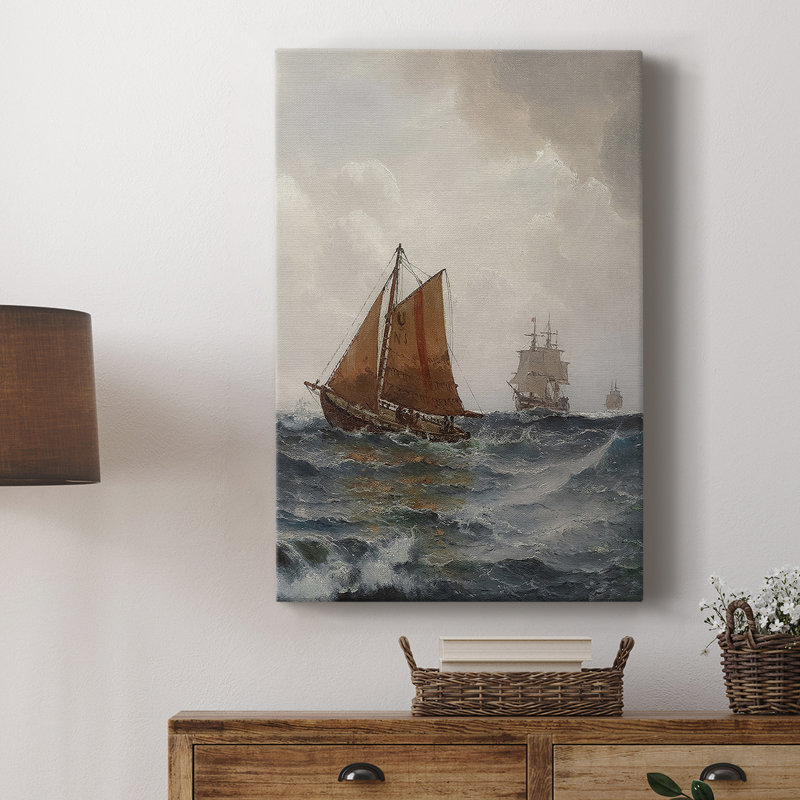 Paysage rétro CCxxviii - galerie Cavas enveloppé, H 48 po x l 32 po