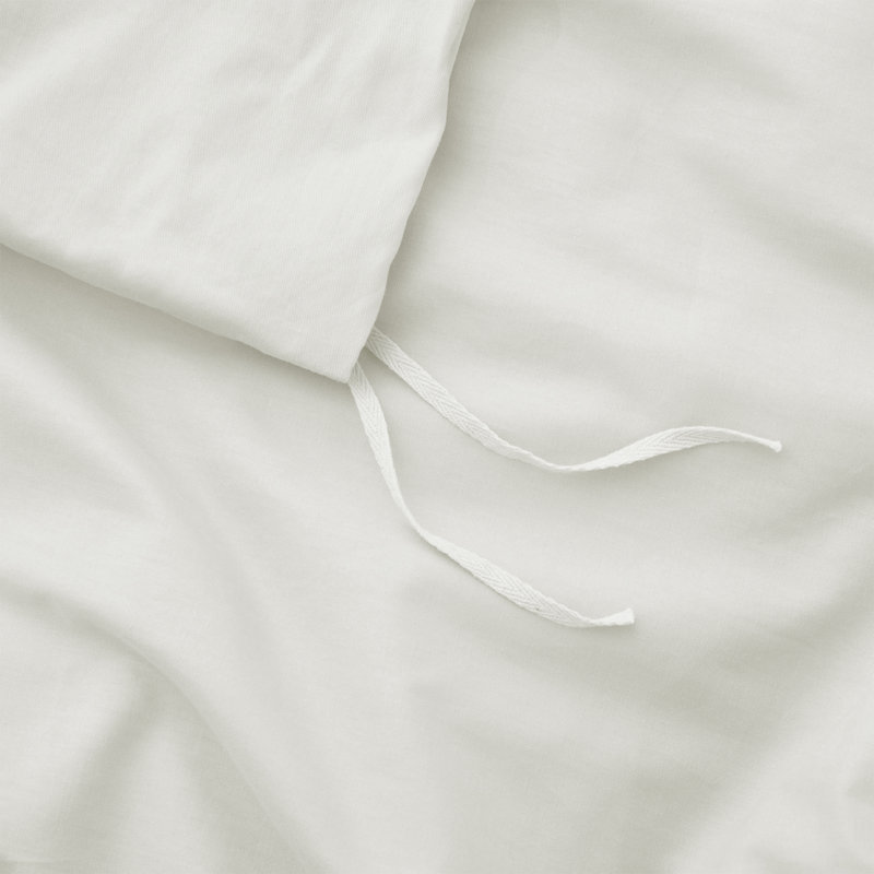Ensemble de housse de couette en coton, Housse de couette grand et 2 taies d'oreiller, Blanc