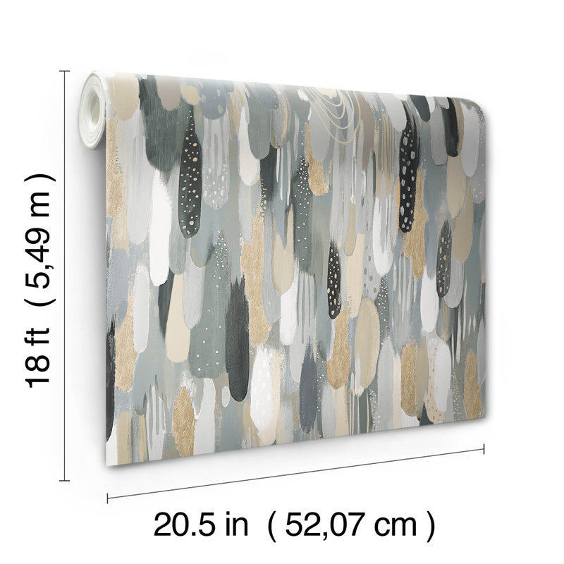 Papier peint adhésif EttaVee Brushstroke, Neutre