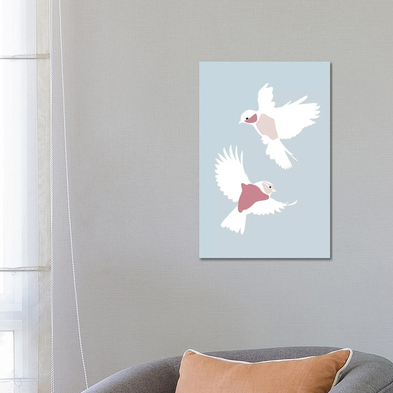Birds Rectangle by Blek Prints - Wrapped Canvas Painting, 66.04 cm H x 45.72 cm W x 3.175 cm D