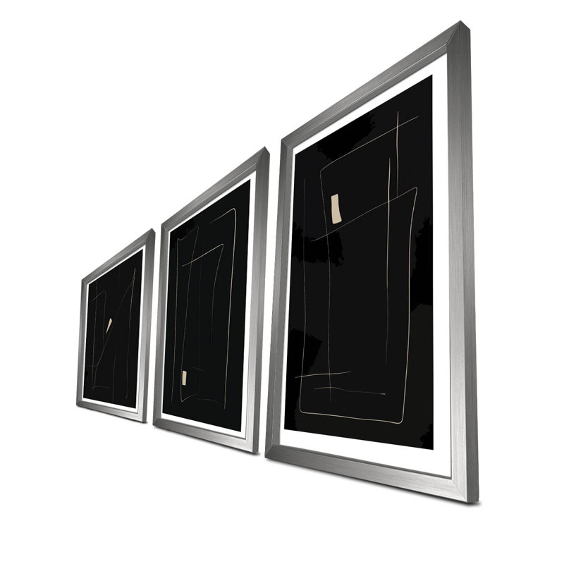 Elegant Decorative Framed MDF Painting Set (3 Pieces), 15.0 x 21.0 inches Each | 100% MDF with 0.1-inch Thickness, Wooden Frame with 0.8-inch Thickness | Perfect for Living Room & Office Décor, Stylish & Modern Design
