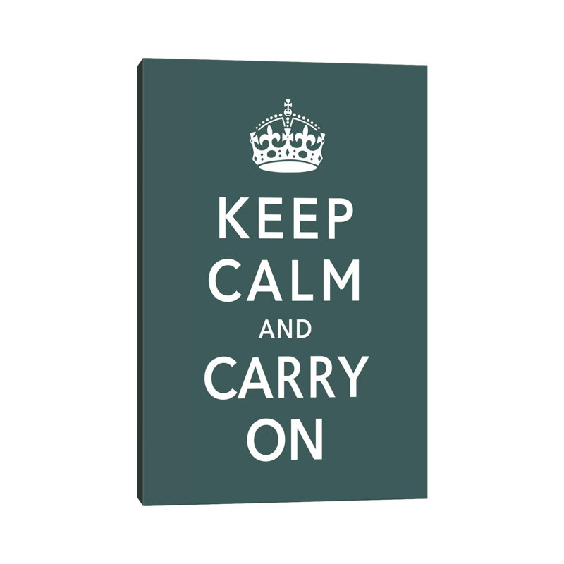 Keep Calm & Carry On - Wrapped Canvas Print, 101.6 cm H x 66.04 cm W x 1.91 cm D