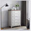 Commode moderne à 5 tiroirs avec rangement spacieux, glissières lisses et sécurité anti-basculement pour l'organisation du salon