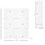 Paravent en bois 4 panneaux 67 po, 3 tablettes, pliable pour chambre / bureau, écran blanc avec bureau
