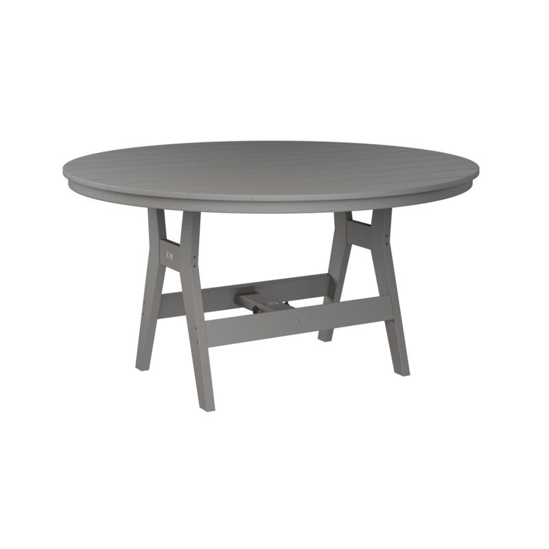 Harbor Outdoor Round Bar Table, Light Gray, 38.87" H x 48" W x 48" D
