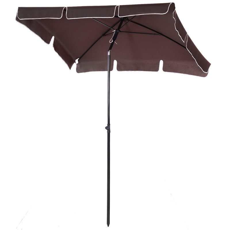 Britnei 198cm X 130cm Rectangular Tilt Market Parasol, Brown