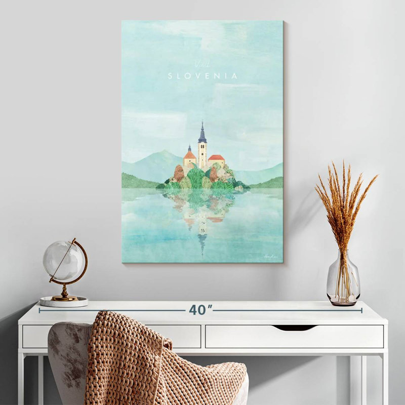Aime, affiche de voyage rétro slovène, H 30 po x l 20 po