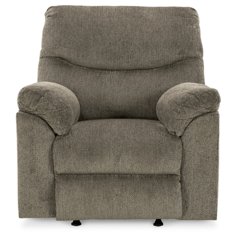 Alphons Upholstered Recliner, Gray 100% Polyester