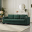 Canapé de salon 93,7 po en tissu de style moderne, canapé à accoudoirs carrés avec porte-gobelet, canapé de rangement, revêtement en polyester vert.-1206935673