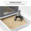 Litière pliable pour chat avec toilette anti-éclaboussures-1028537639