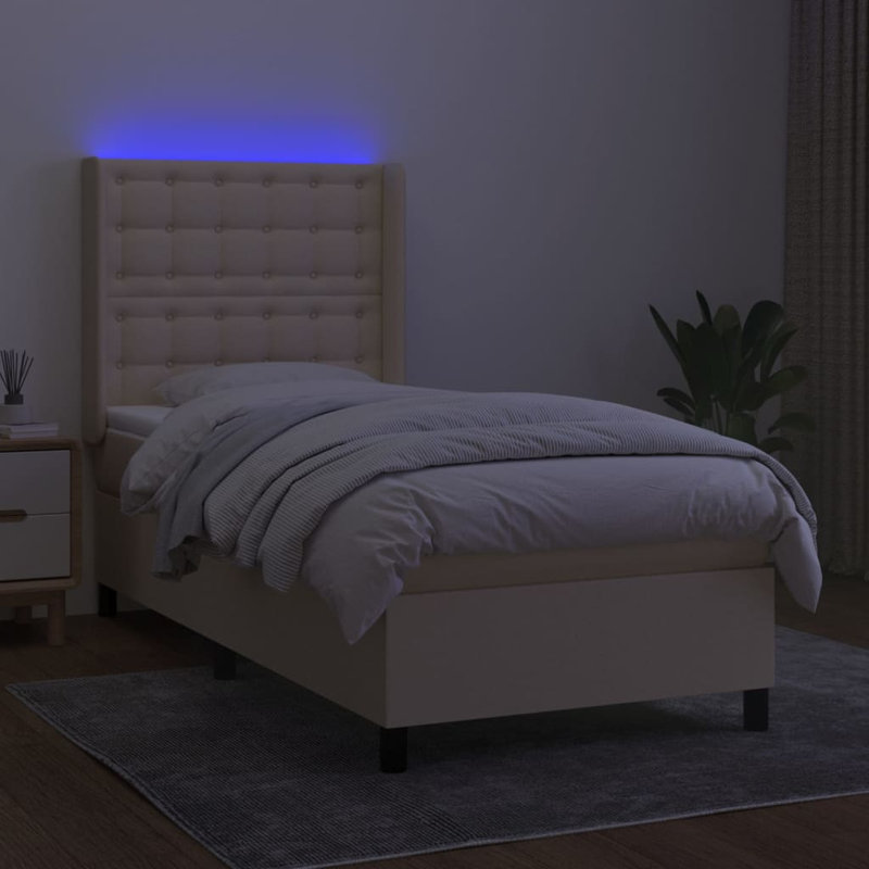 Antyon 90 X 200 Cm Bed, 100 x 200cm, Cream