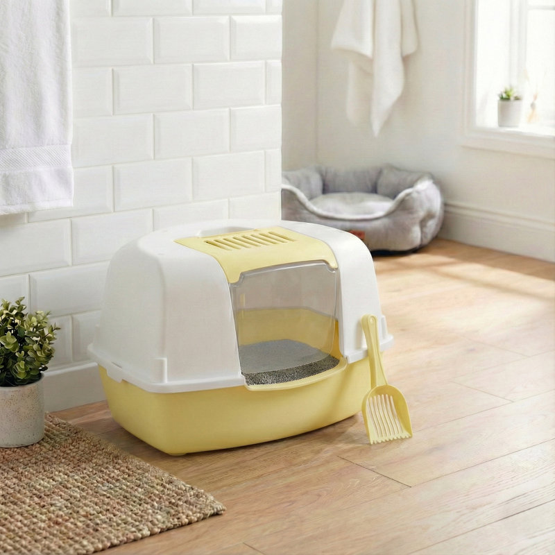 Plastic Litter Box, Yellow