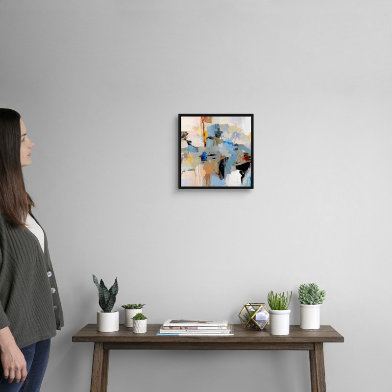 Reproduction d’art sur toile, "Santa Fe" par Jeffrey Tover, H 14 po x l 14 po x P 1,75 po, Cadre noir
