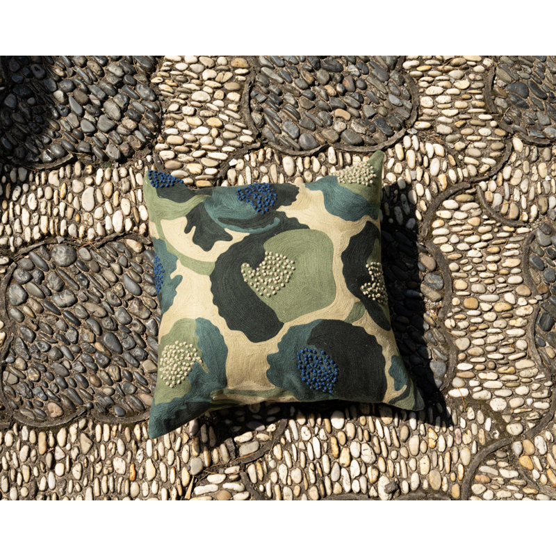 Indigo Seas Square Pillow Cover & Insert