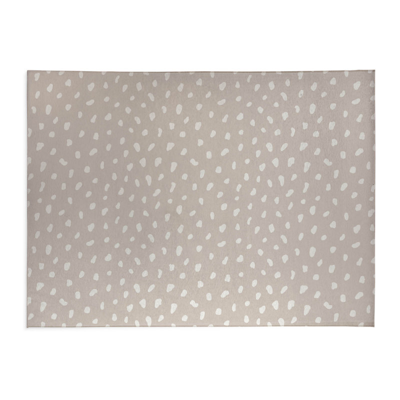 Tapis de bureau décoratif Paint Drop, L 5 pi x L 3 pi, Taupe
