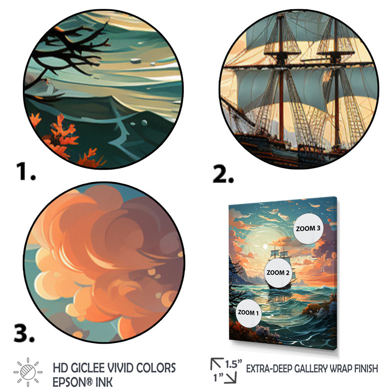 Port Nautical Dreams I sur impression sur toile, H 32 po x l 24 po x P 1 po, Cadre naturel flottant