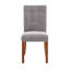 Chaise d’appoint capitonnée en lin Mitzi-248407863