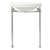 St. George 27.75" Tall White Vitreous China U-Shaped Console Bathroom Sink with Overflow