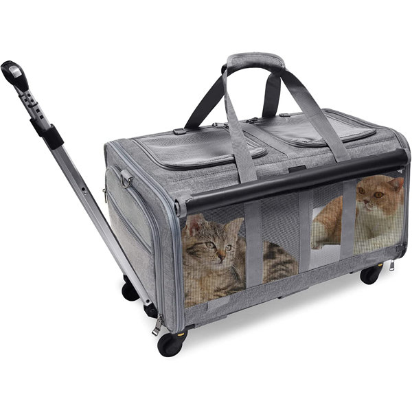 Pet Carrier, Portable Cat Bag With Top Opening, Detachable Cushion And  Breathable Mesh, Cat And Dog Transport Box, Grey (up To 15 Lbs)