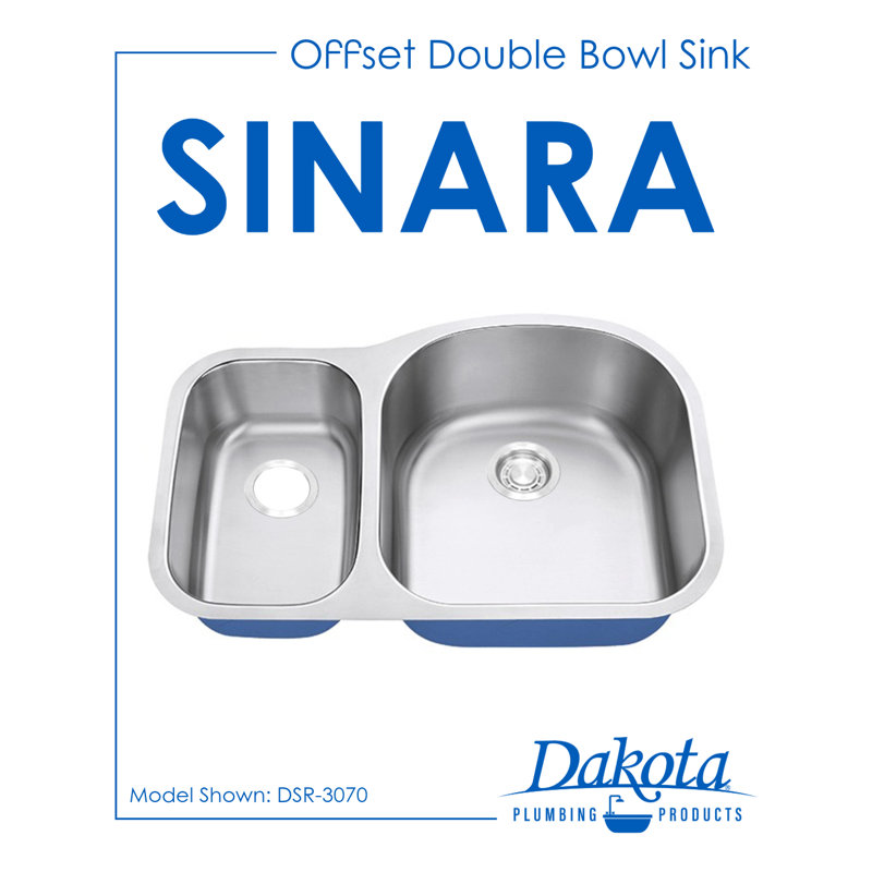 Évier de cuisine encastré Dakota Sinara Traditional 30/70