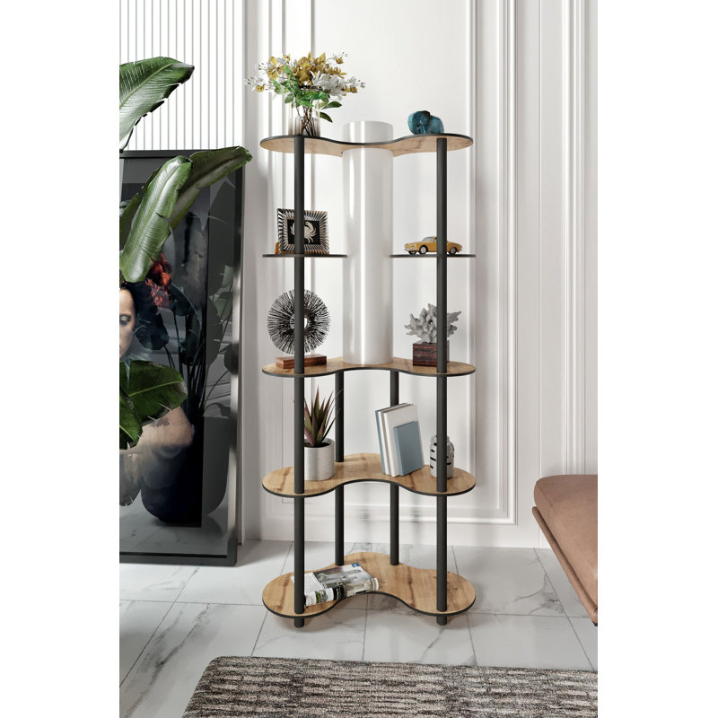 Walnut Floor Lamp with Craft Paper & MDF Body, 59.1 inches Tall | 1 x E27 Socket (Max 40W, Bulb Not Included) | Elegant Design for Living Room & Bedroom, IP20 Rated, Stylish Home Lighting Solution