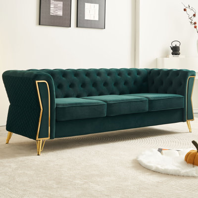 Elira 87.4'' Soft Velvet Flared Arm Sofa for Living Room , Apartment and Office