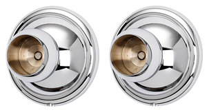 Yale Shower Rod Brackets, Polished Chrome