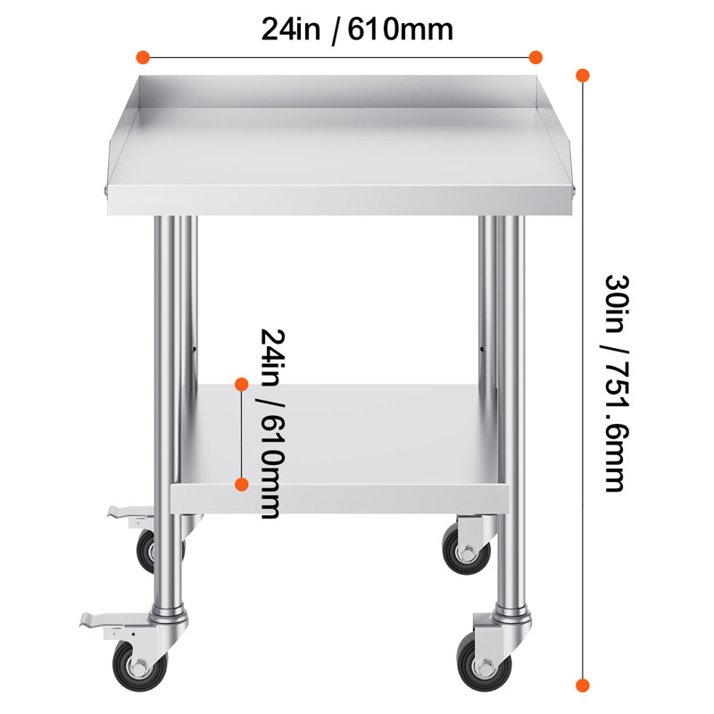 Table de travail en acier inoxydable