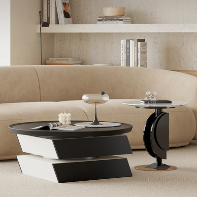 Creative design marble advanced round tea table