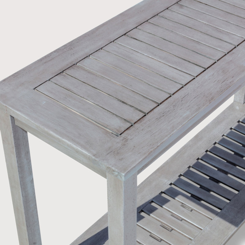 Eucalyptus Console Table,Entryway table,Hoyer table with two shelves, Silver