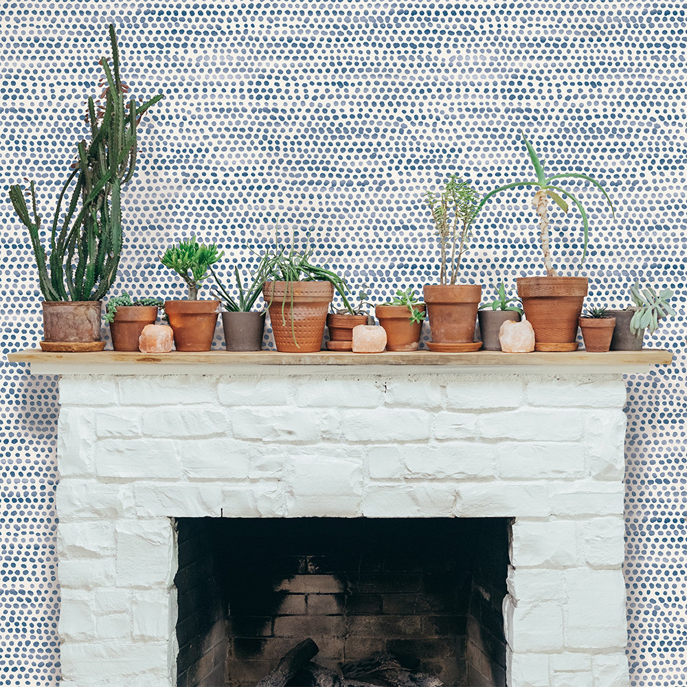 Jacques Self-Adhesive Wallpaper Roll, Blue Moon