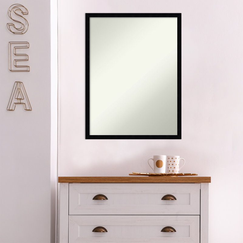 Miroir mural Atanur, Noir satiné, 19,5 po x 25,5 po
