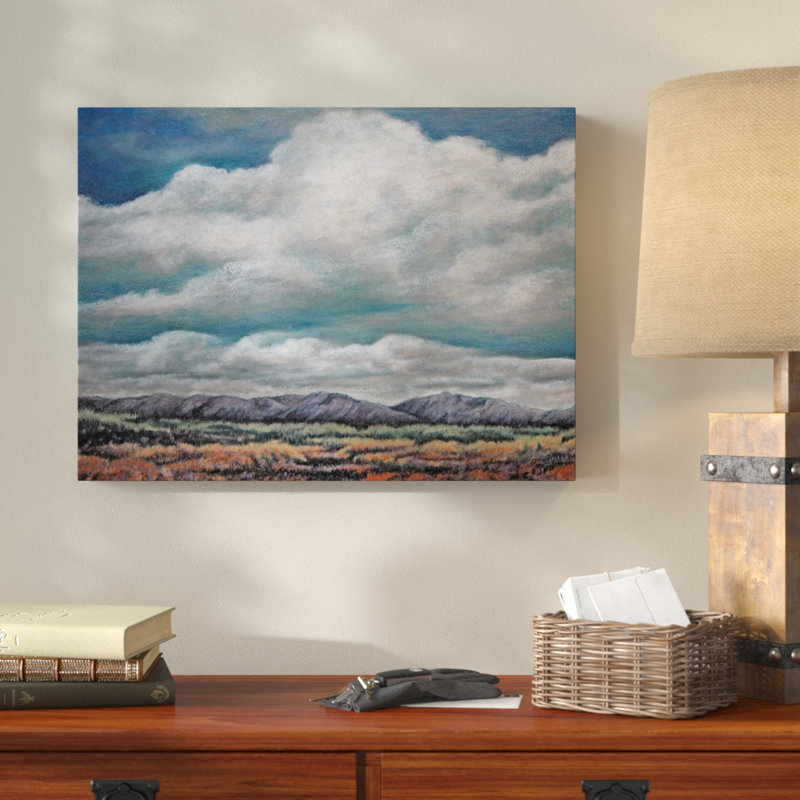 « nuageux d’après-midi », reproduction d’art sur toile tendue, H 14 po x l 19 po x P 2 po
