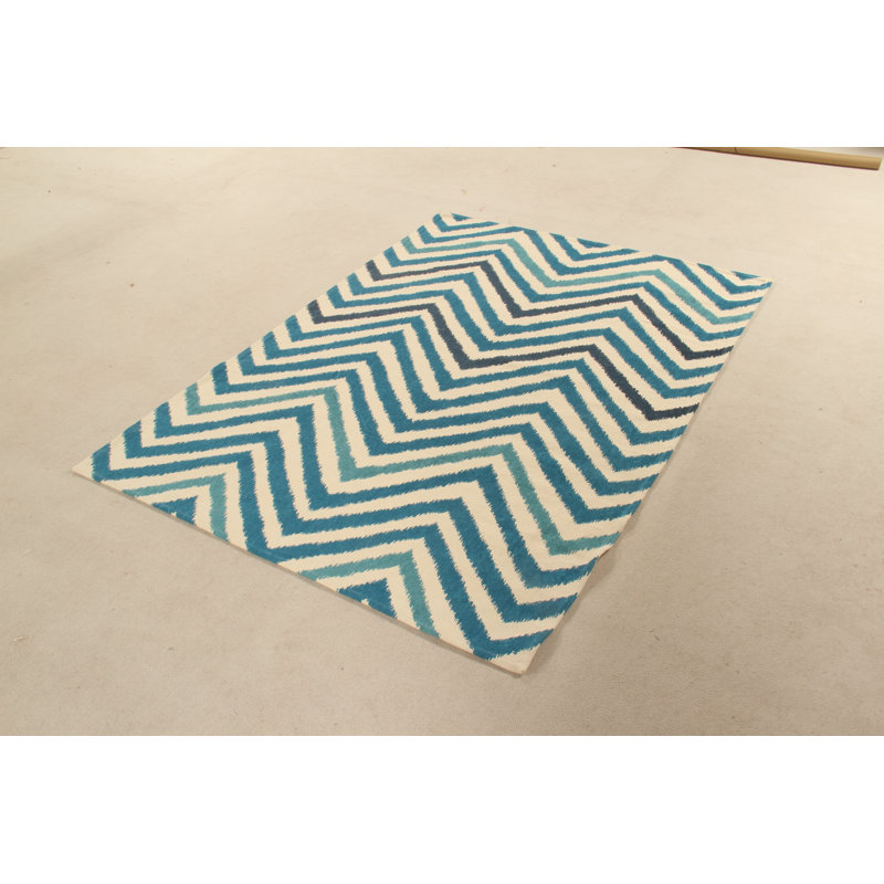 Troyes Chevron Cotton Hand Woven Dhurrie Set, Rectangle 170 x 239cm