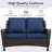 Outdoor Patio Rattan Loveseat With Cushions-1293577885