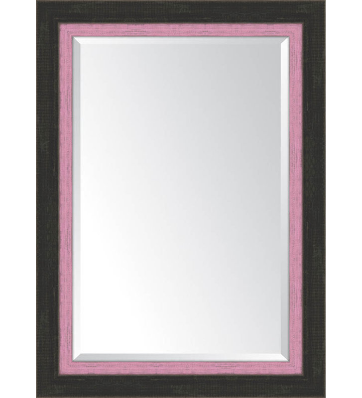 Miroir mural Mazie, H 44 po x l 32 po, Rose