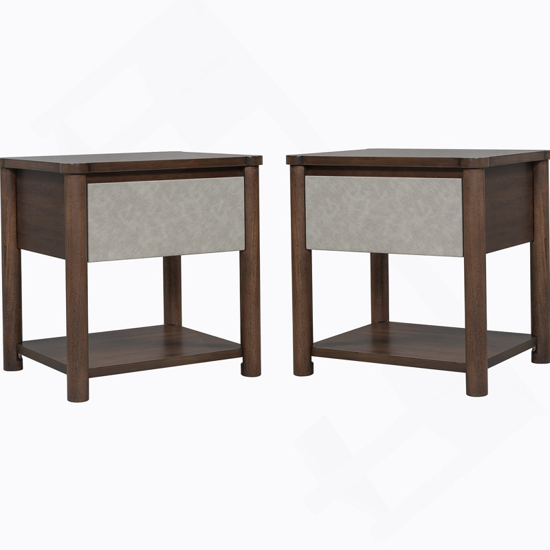 Cadre de lit très grand moderne avec tête de lit et deux tables de chevet, plateforme en bois gris clair pour une chambre élégante et fonctionnelle