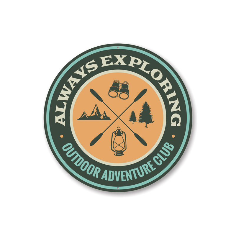 Panneau «Always Exploration» en aluminium, H 12 po x l 12 po x P 0,04 po